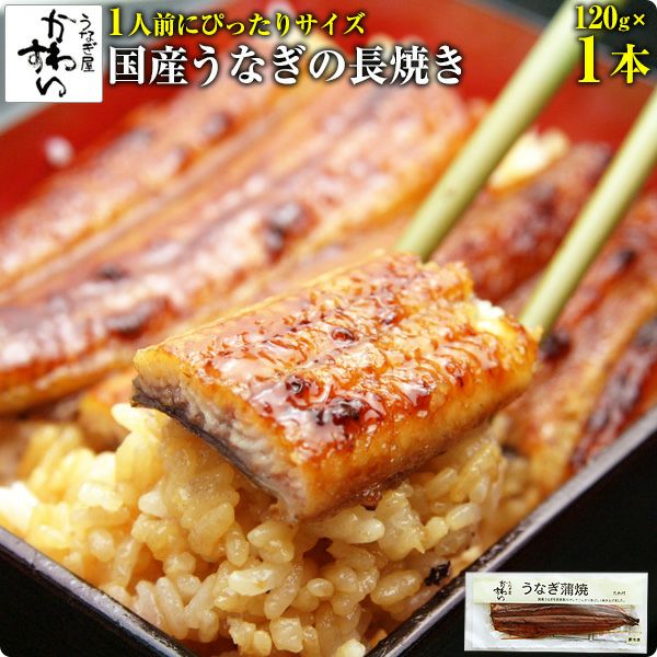 単品の場合は送料別 同梱可]国産うなぎ蒲焼き 120g×1本[ウナギ 鰻 国内